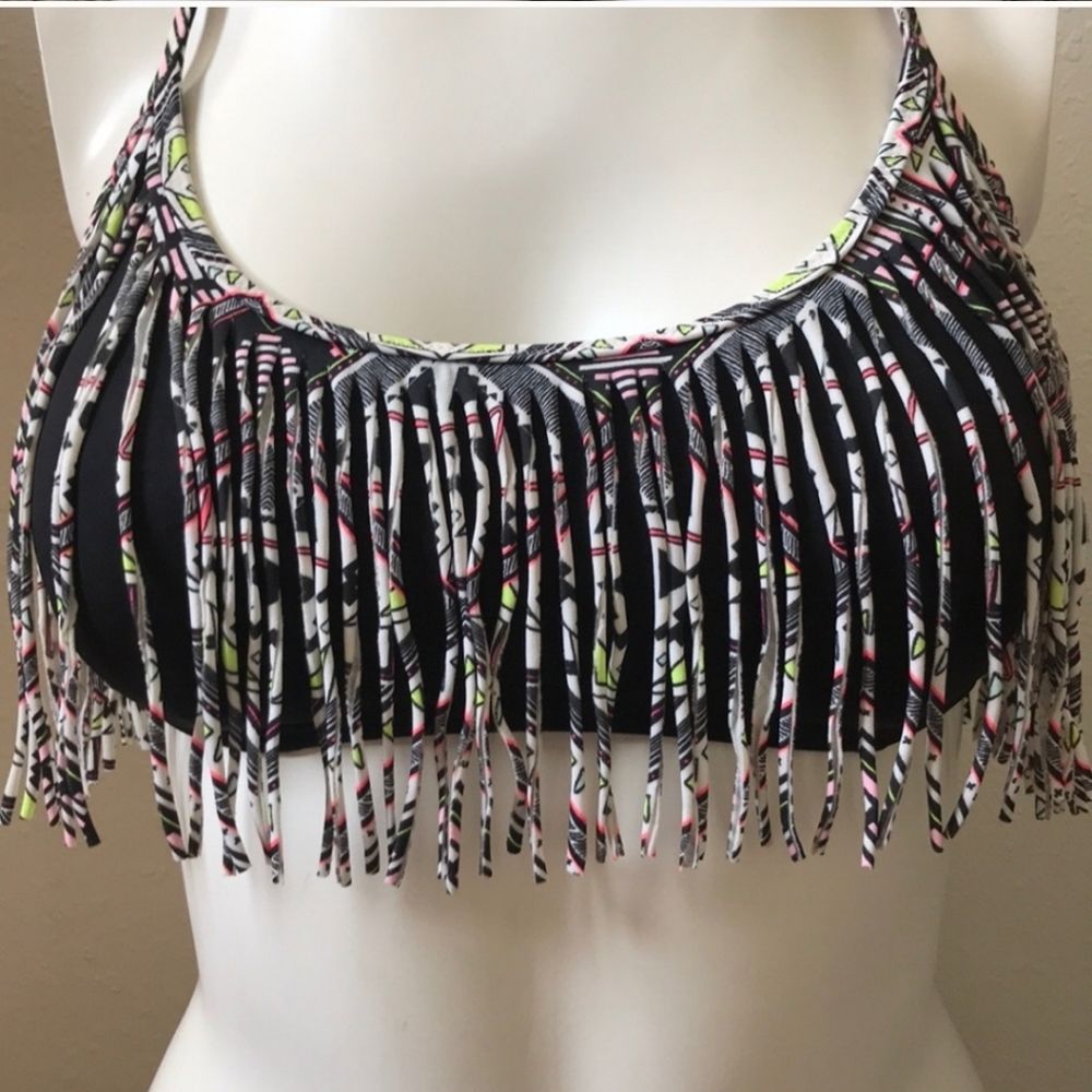 Victorias Secret Pink Fringe Swim Top